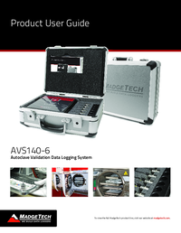 Thumbnail of document Manual - AVS140-6 Autoclave Validation Data Logging System